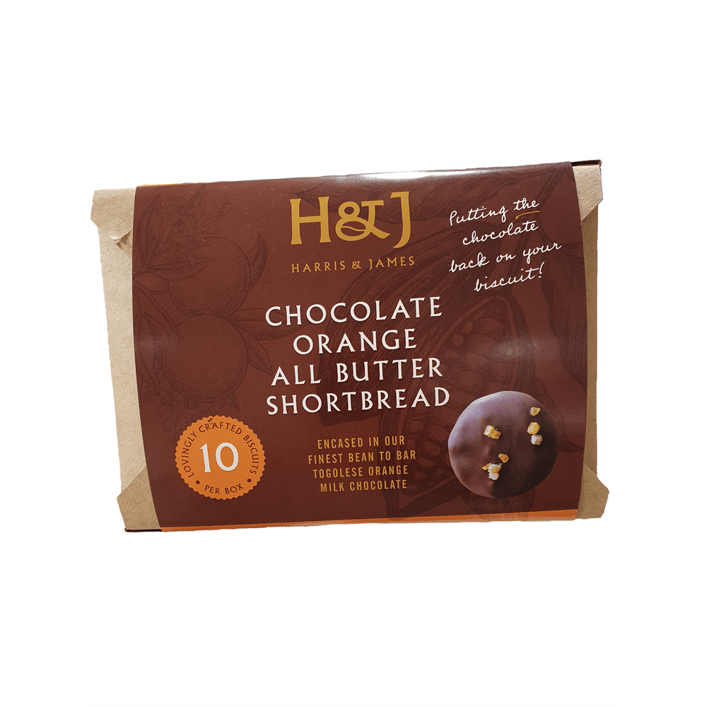 H&J Chocolate Orange All Butter Shortbread Biscuits 440g
